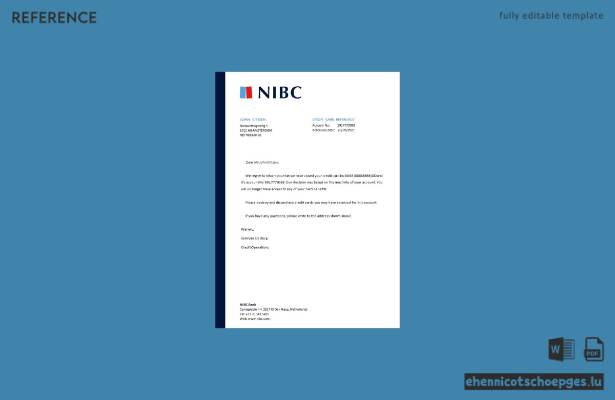 Beispiel für eine Referenz zur Schließung der NIBC-Bank in den Niederlanden (Vorschau)